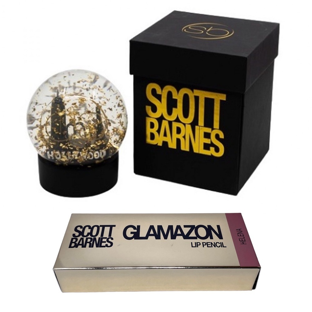 NIB Scott Barnes Snowglobe + Lip Liner | SEALED | Home Decor, Holiday, Christmas